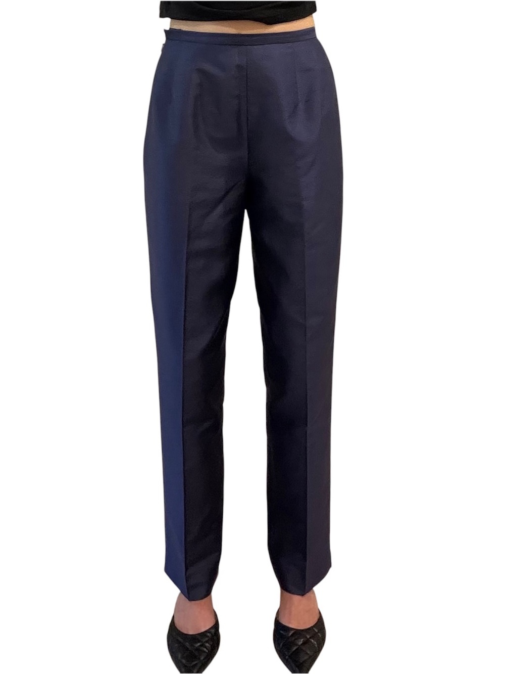 Talbots 100% Silk Shantung Pants Purple Size 4 - Picture 1 of 13